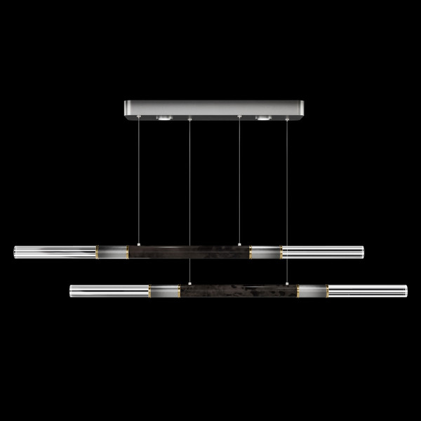 Fine Art Handcrafted Lighting - 100150-711 - LED Linear Pendant - Antonia - Ombre Silver