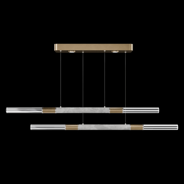 Fine Art Handcrafted Lighting - 100150-322 - LED Linear Pendant - Antonia - Gold Leaf