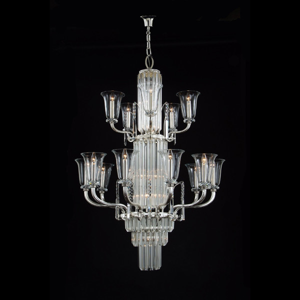 Fine Art Handcrafted Lighting - 20016-1-4 - LED Chandelier - Mariner Luxury - Polished Silver