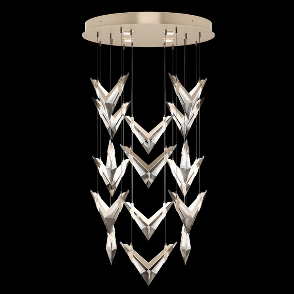 Fine Art Handcrafted Lighting - 100053-6 - LED Pendant - Blade - Gold