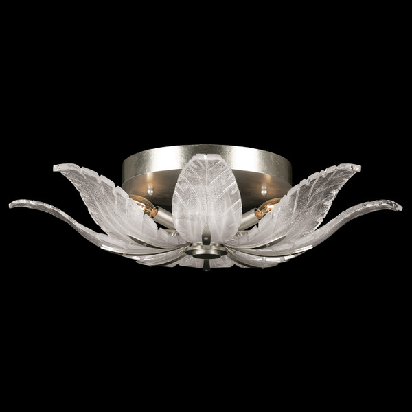 Fine Art Handcrafted Lighting - 894140-11ST - Four Light Flush Mount - Plume - Silver