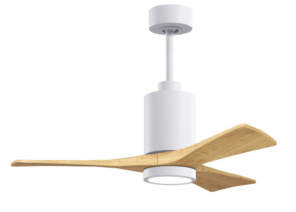 Matthews Fan Company - PA3-WH-LM-42 - 42" Ceiling Fan - Patricia-3 - Gloss White