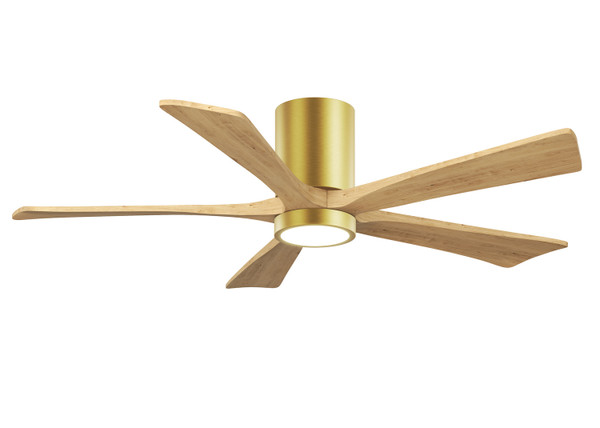 Matthews Fan Company - IR5HLK-BRBR-LM-52 - 52" Ceiling Fan - Irene-5HLK - Brushed Brass