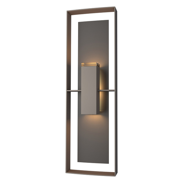 Hubbardton Forge - 302607-SKT-77-14-ZM0546 - Two Light Outdoor Wall Sconce - Shadow Box - Coastal Dark Smoke