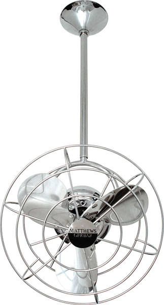 Matthews Fan Company - BD-CR-MTL-DAMP - 13" Ceiling Fan - Bianca Direcional - Polished Chrome