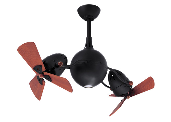 Matthews Fan Company - AQ-BK-WD - 38" Ceiling Fan - Acqua - Matte Black