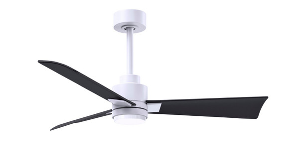 Matthews Fan Company - AKLK-MWH-BK-42 - 42" Ceiling Fan - Alessandra - LK - Matte White