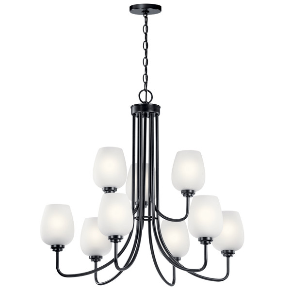 Kichler - 44378BK - Nine Light Chandelier - Valserrano - Black
