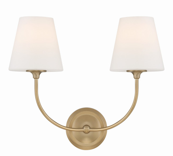 Crystorama - 2442-OP-VG - Two Light Wall Sconce - Sylvan - Vibrant Gold