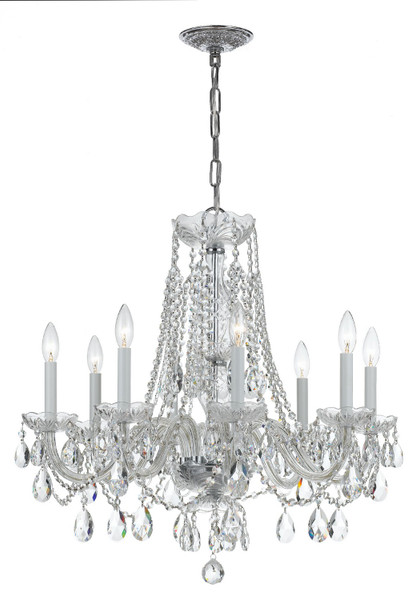 Crystorama - 1138-CH-CL-MWP - Eight Light Chandelier - Traditional Crystal - Polished Chrome