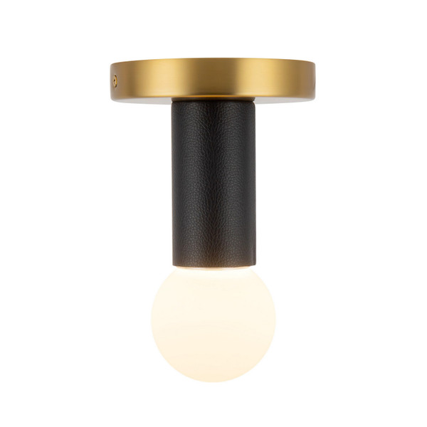 Kuzco Lighting - SF26608-BG/BVL - LED Flush Mount - Calla - Brushed Gold/Black Vegan Leather
