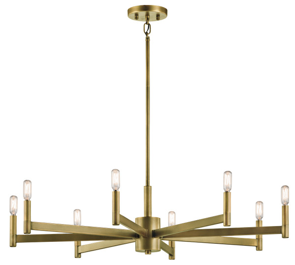 Kichler - 43857NBR - Eight Light Chandelier - Erzo - Natural Brass