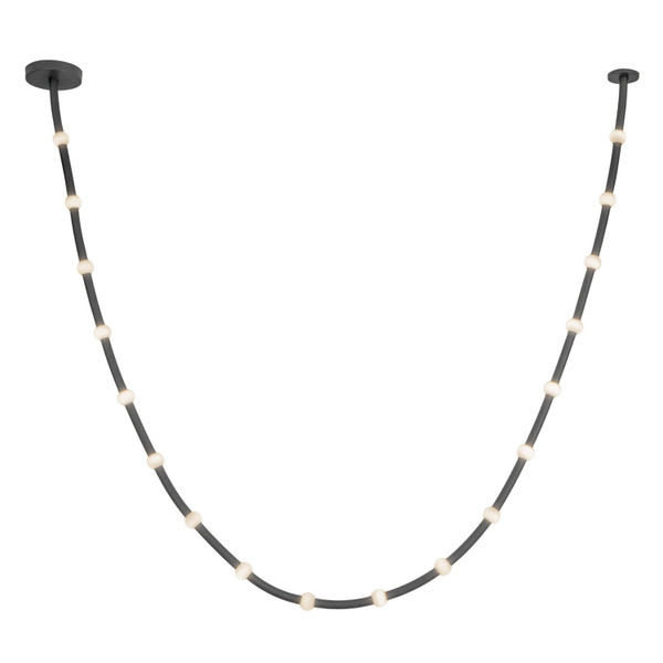 Kuzco Lighting - PD39317-BK/OP-UNV-010 - LED Pendant - Corda - Black/Opal Glass