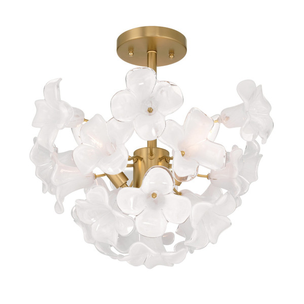 Metropolitan - N2224-732 - Three Light Semi-Flush Mount - Bloome - Legacy Brass