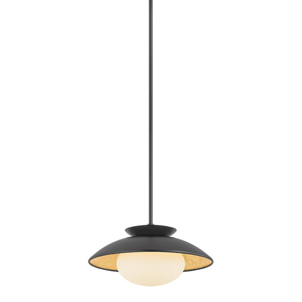 Mitzi - H368701S-BK/GL - One Light Pendant - Cadence - Black