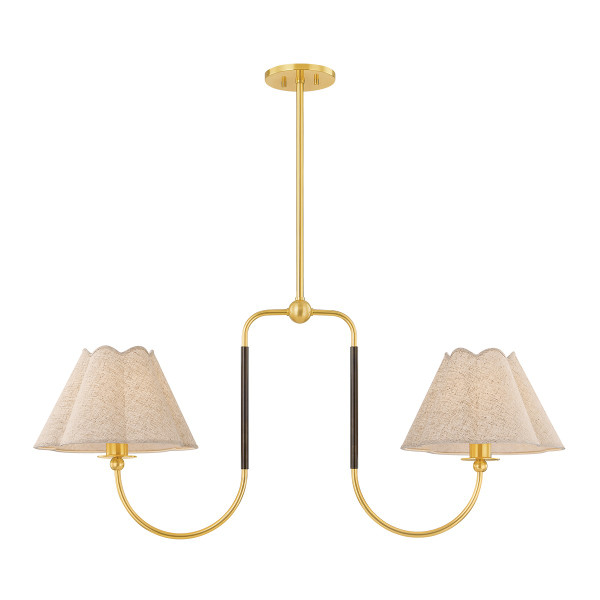Mitzi - H1043902-AGB/TRB - Two Light Linear Pendant - Janie - Aged Brass