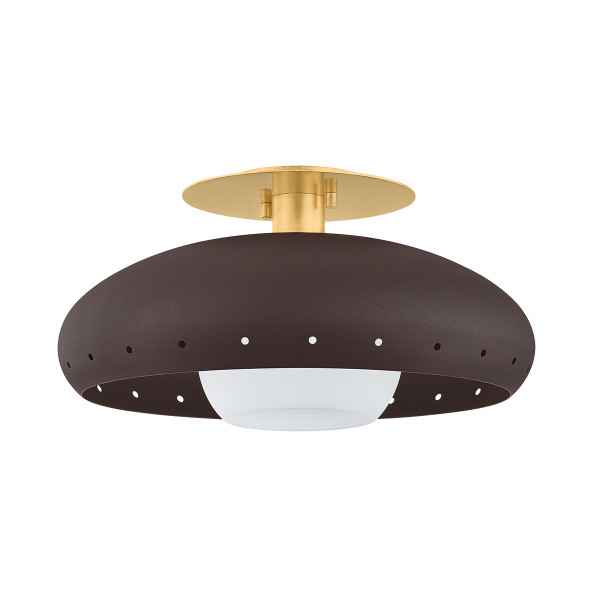 Mitzi - H1015501-VGL/TBZH - One Light Flush Mount - Kimber - Vintage Gold Leaf