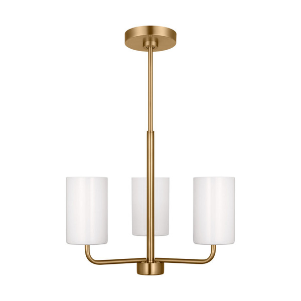 Generation Lighting - GLC1003EN3/SB - Three Light Chandelier - Rhett - Satin Brass