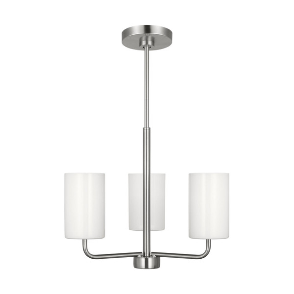 Generation Lighting - GLC1003EN3/BS - Three Light Chandelier - Rhett - Brushed Steel