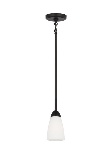 Generation Lighting - 6120201EN3-112 - One Light Mini Pendant - Seville - Midnight Black