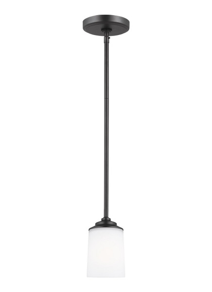 Generation Lighting - 6130701EN3-112 - One Light Mini-Pendant - Kemal - Midnight Black