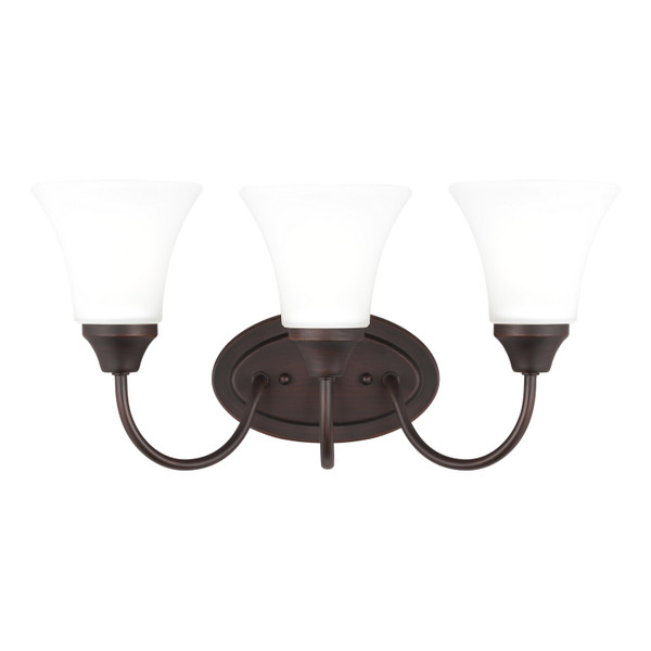 Generation Lighting - 44807-710 - Three Light Wall / Bath - Holman - Bronze