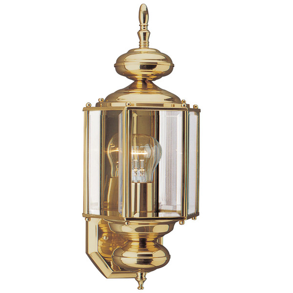 Generation Lighting. - 8510-02 - One Light Outdoor Wall Lantern - Classico - Polished Brass