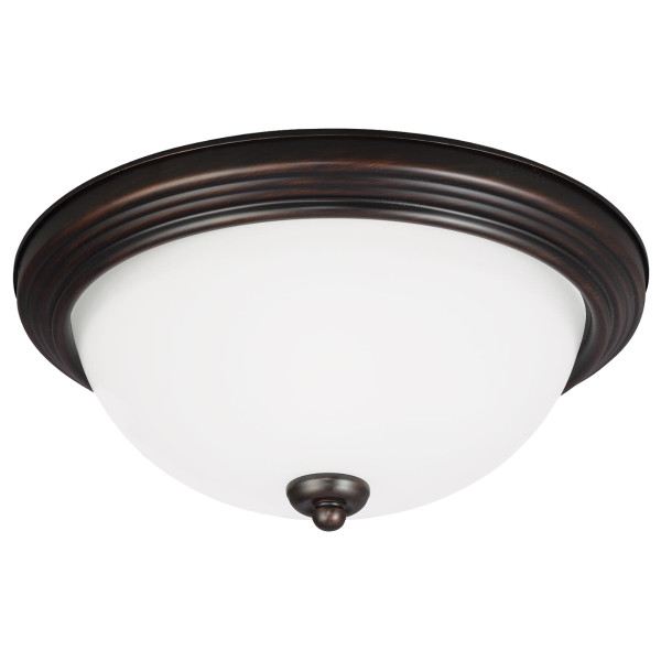 Generation Lighting. - 77265EN3-710 - Three Light Flush Mount - Geary - Bronze