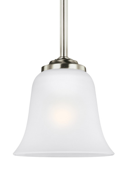 Generation Lighting. - 6139001EN3-962 - One Light Mini-Pendant - Emmons - Brushed Nickel