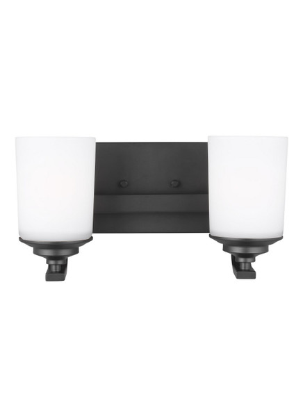 Generation Lighting. - 4430702EN3-112 - Two Light Wall / Bath - Kemal - Midnight Black