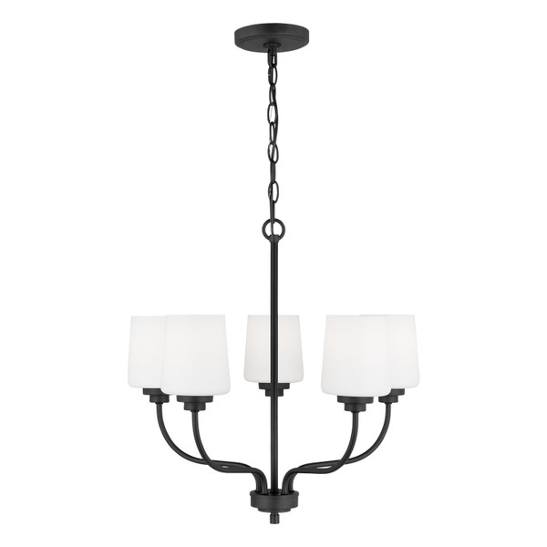 Generation Lighting. - 3102805EN3-112 - Five Light Chandelier - Windom - Midnight Black
