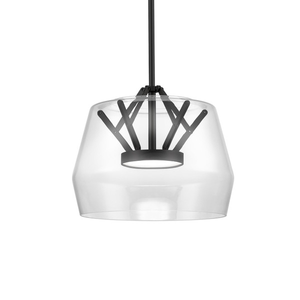 Kuzco Lighting - PD61412-CL/BK - LED Pendant - Deco - Clear/Black