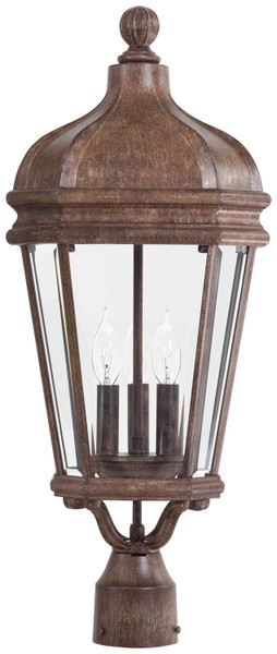 Minka-Lavery - 8696-61 - Three Light Post Mount - Harrison - Vintage Rust