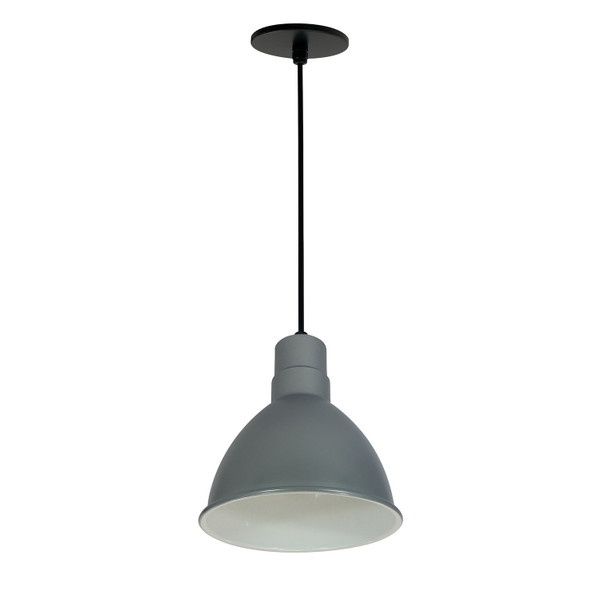 Nora Lighting - NRLM-8C1030GMWLE4 - LED Pendant - LED Rlm - Gun Metal Outer / White Inner