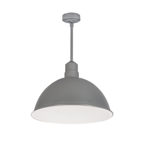 Nora Lighting - NRLM-16ST3840GMWLE4/96 - Stem Mounted LED Shade - LED Rlm - Gun Metal Outer / White Inner
