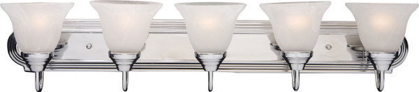 Maxim - 8015MRPC - Five Light Bath Vanity - Essentials - 801x - Polished Chrome