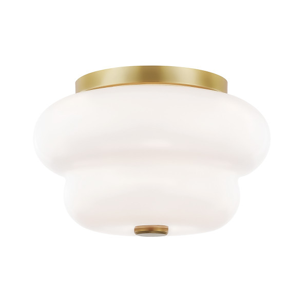 Mitzi - H350502-AGB - Two Light Flush Mount - Hazel - Aged Brass
