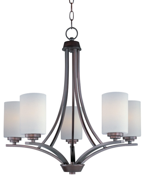 Maxim - 20035SWOI - Five Light Chandelier - Deven - Oil Rubbed Bronze