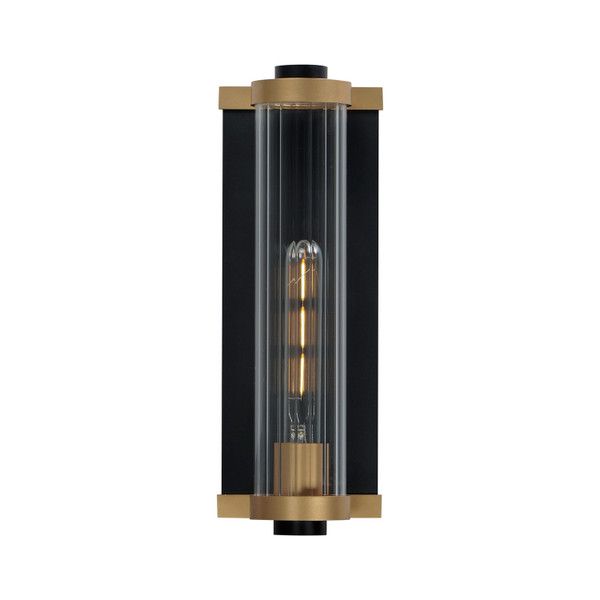 Maxim - 16121CRBKAB - One Light Outdoor Wall Sconce - Opulent - Black / Antique Brass