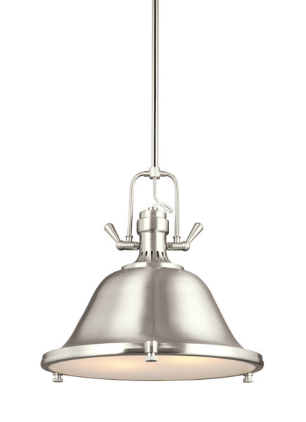 Generation Lighting. - 6514402EN3-962 - Two Light Pendant - Stone Street - Brushed Nickel