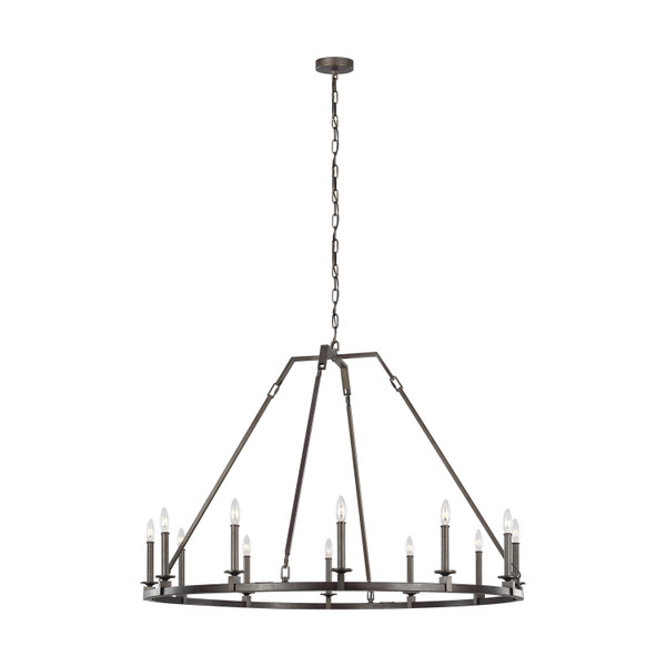 Visual Comfort Studio - F3216/12SMS - 12 Light Chandelier - Landen - Smith Steel