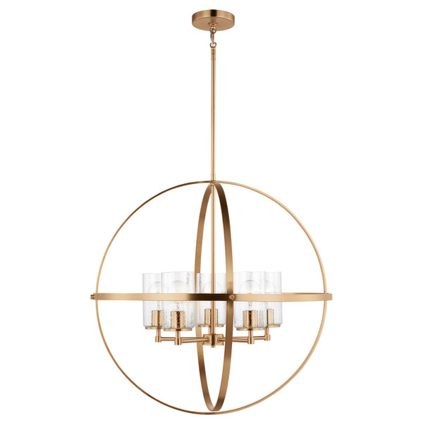 Generation Lighting. - 3124675-848 - Five Light Chandelier - Alturas - Satin Brass