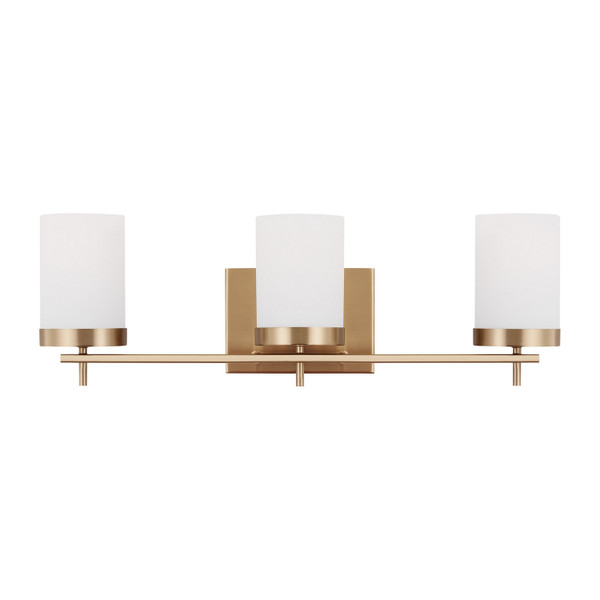 Visual Comfort Studio - 4490303-848 - Three Light Bath - Zire - Satin Brass