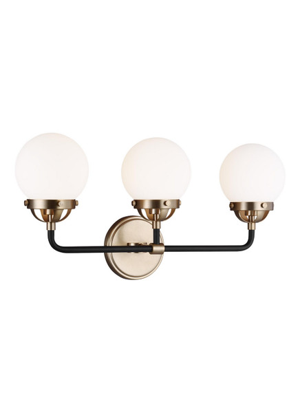 Visual Comfort Studio - 4487903-848 - Three Light Wall / Bath - Cafe - Satin Brass