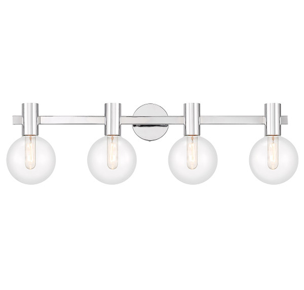 Savoy House - 8-3076-4-11 - Four Light Bathroom Vanity - Wright - Chrome