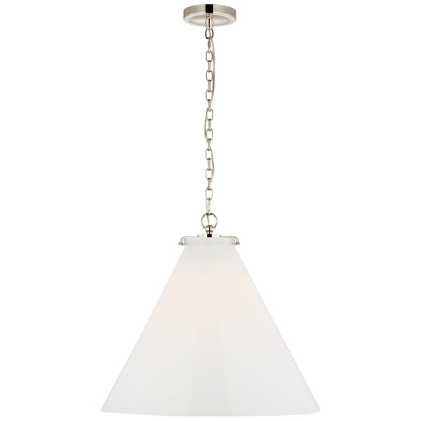 Visual Comfort Signature - TOB 5227PN/G6-WG - LED Pendant - Katie Conical - Polished Nickel