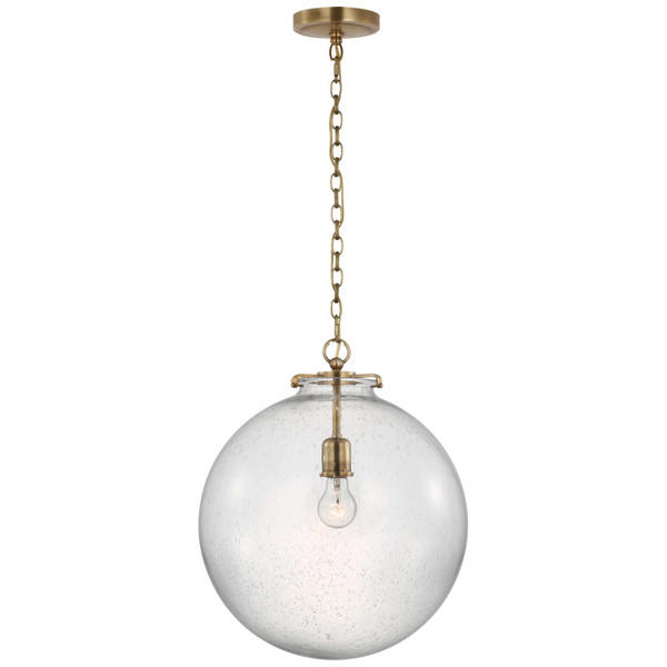 Visual Comfort Signature - TOB 5227HAB/G4-SG - LED Pendant - Katie Globe - Hand-Rubbed Antique Brass