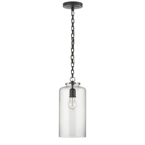 Visual Comfort Signature - TOB 5226BZ/G3-CG - One Light Pendant - Katie Cylider - Bronze