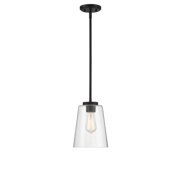 Savoy House - 7-1027-1-89 - One Light Mini-Pendant - Calhoun - Matte Black