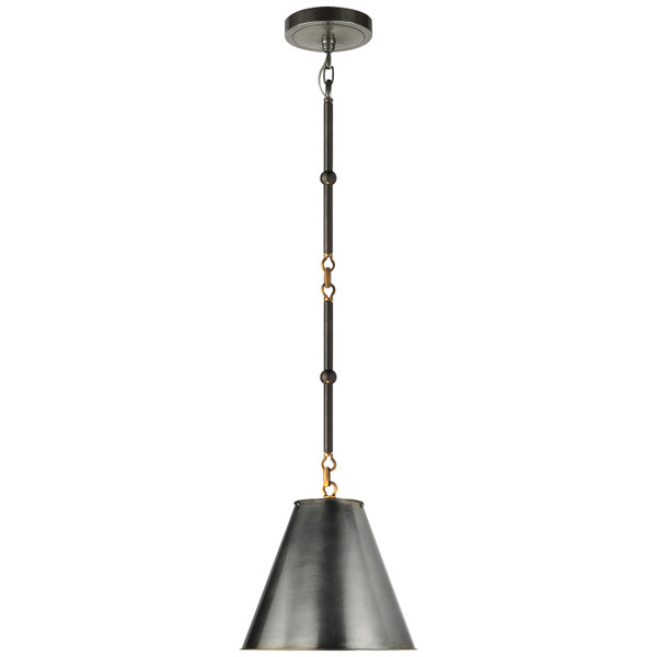 Visual Comfort Signature - TOB 5089BZ/HAB-BZ - One Light Pendant - Goodman - Bronze with Antique Brass